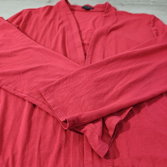 J Jill Wearever Collection Red Stretch Knit Cardigan Jacket Womens Size L - Picture 8 of 11